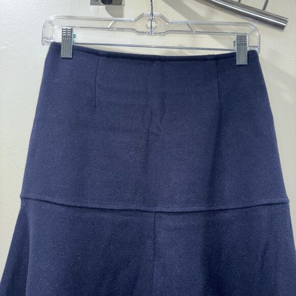 NWT OGL Wool-Like Flared Maxi Skirt – Navy – Size XS - Picture 7 of 15